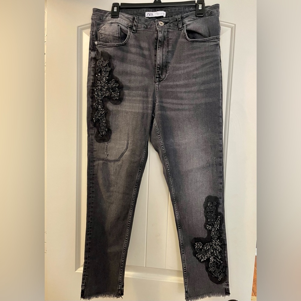 Zara Black "High Rise Skinny" black Jeans